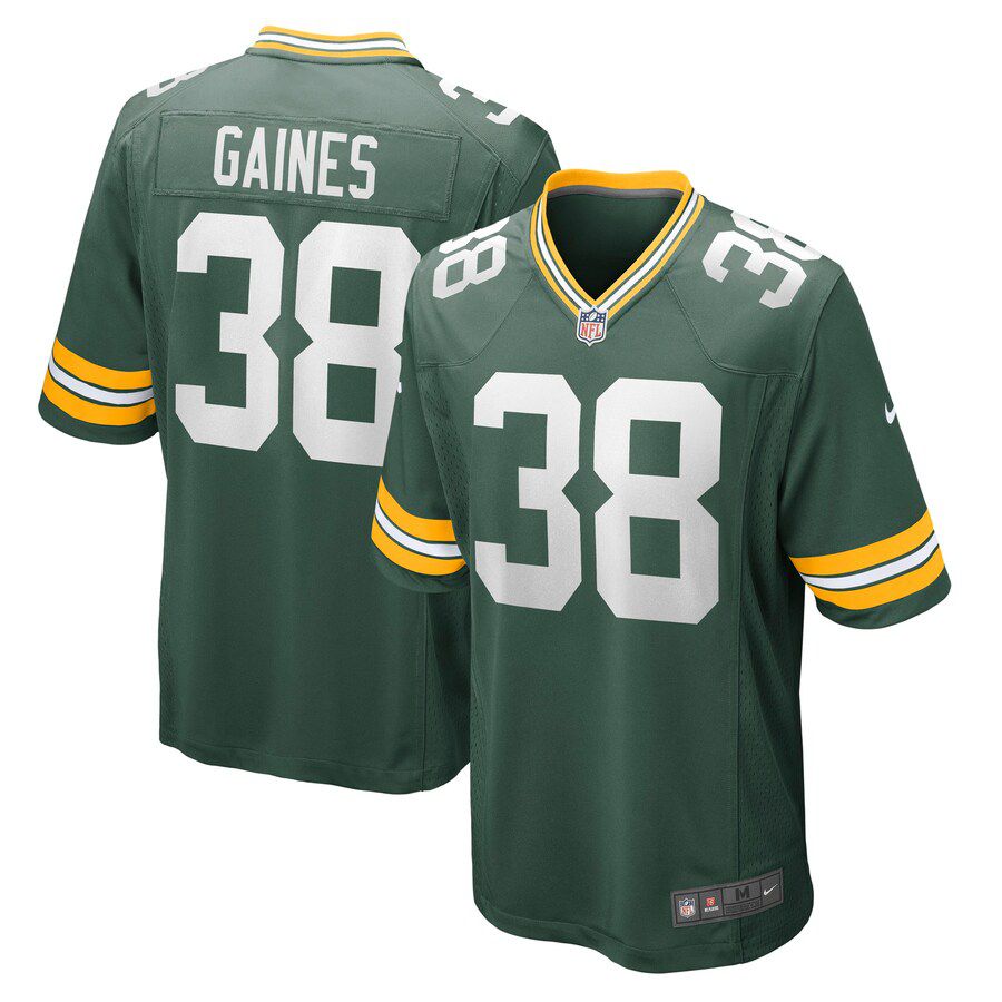 Men Green Bay Packers #38 Innis Gaines Nike Green Game NFL Jersey->->NFL Jersey